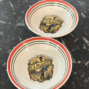 Pasta bowls, set of two vintage